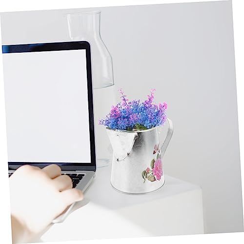 Rustic Iron Flower Vase Bucket for Home Decor