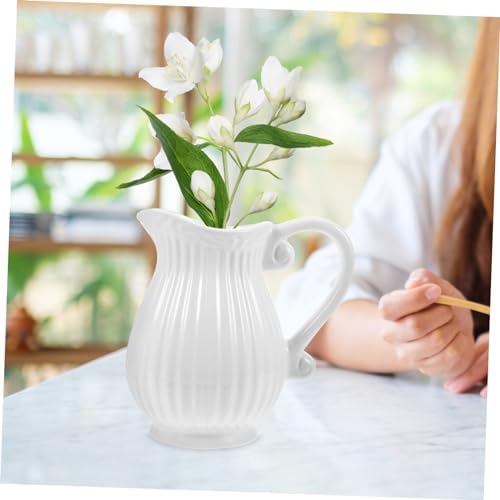 Unomor Ceramic Pitcher Vase for Floral Arrangements