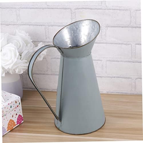 Rustic Metal Pitcher Vase Decor for Home Wedding Events