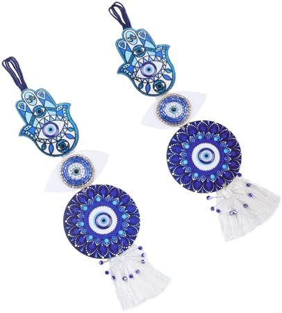 Handmade Evil Eye Hamsa Wall Hanging Decor for Protection