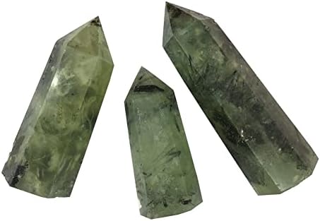 PEKMAR Natural Crystal Green Grape Quartz Rod Decor