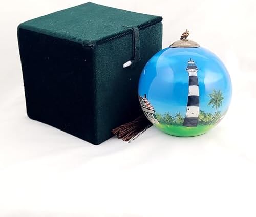 Lighthouse Coastal Theme Glass Artwork by LiBien