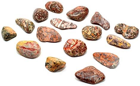 10PCS Leopardite Jasper Pebbles Natural Polished Indoor Fountain Stones