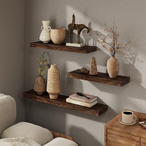Marsmiles 30 Inch Floating Shelves with Hidden Brackets 2 Pack