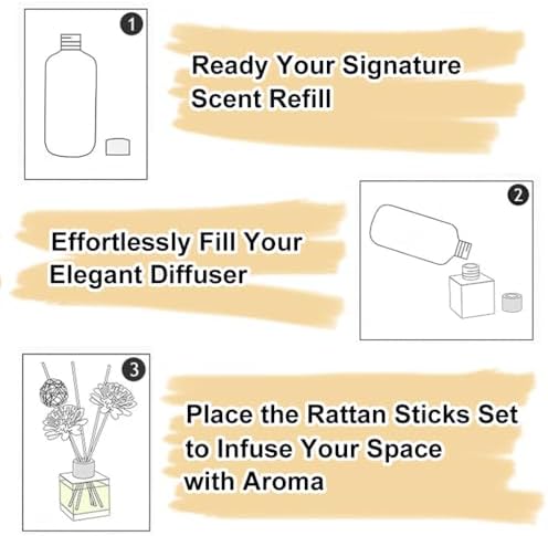 42PCS Natural Rattan Reed Diffuser Set Home Fragrance Decor