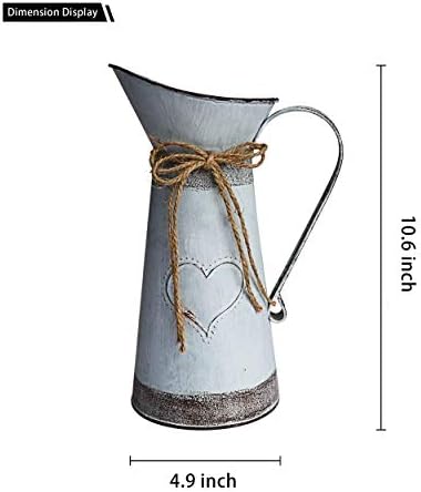 MISIXILE Rustic Metal Farmhouse Pitcher - Misty Grey 106