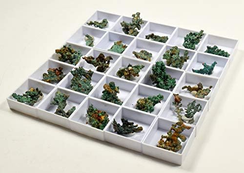 HQRP Green Orange Copper Cluster in Box Natural Collectible Gemstone