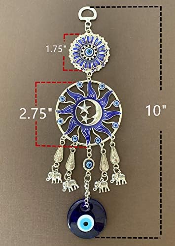 Turkish Blue Evil Eye Wall Hanging Decor Amulet Ornament CL17