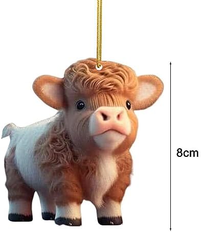 Cartoon Cow Hanging Decoration Cute Acrylic Ornament