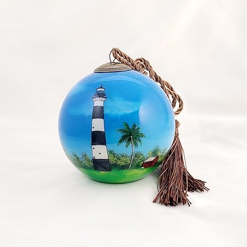 Lighthouse Coastal Theme Glass Artwork by LiBien