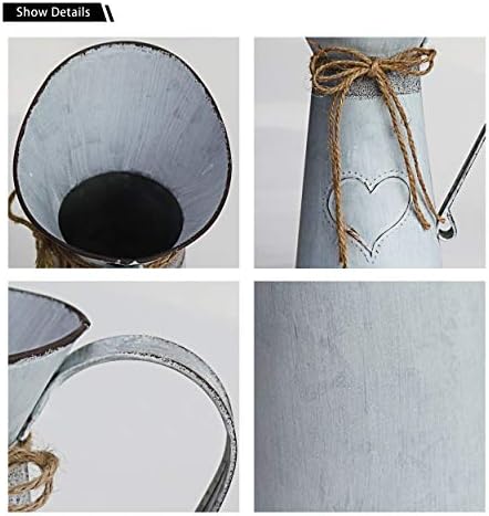 MISIXILE Rustic Metal Farmhouse Pitcher - Misty Grey 106
