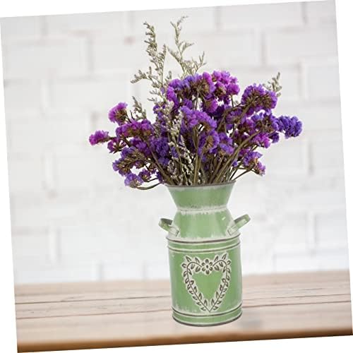 Rustic Metal Flower Pot with Handles for Home Decor