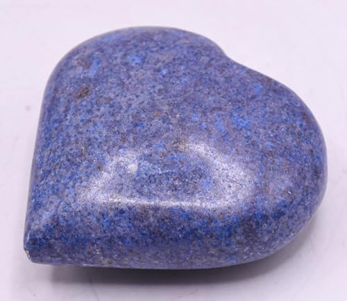 22 Blue Dumortierite Carved Heart Mineral Collectible