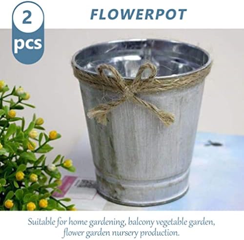 Zerodeko Vintage Iron Bucket Flowerpot Set