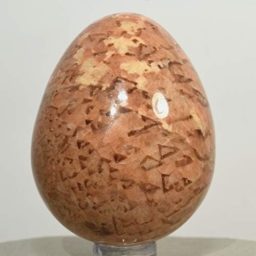 HQRP Peach Moonstone Egg Crystal with Stand