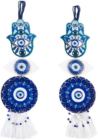 Handmade Evil Eye Hamsa Wall Hanging Decor for Protection
