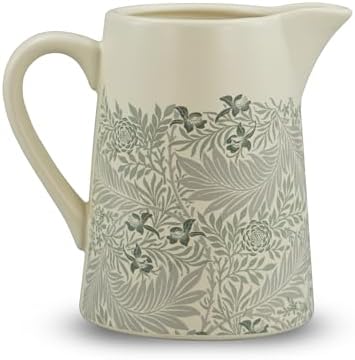 Larkspur Sage Green and Ivory Ceramic Water Pitcher