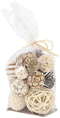 Deco 79 Coastal Dried Plant Orbs Set of 3 6W 11H Gray