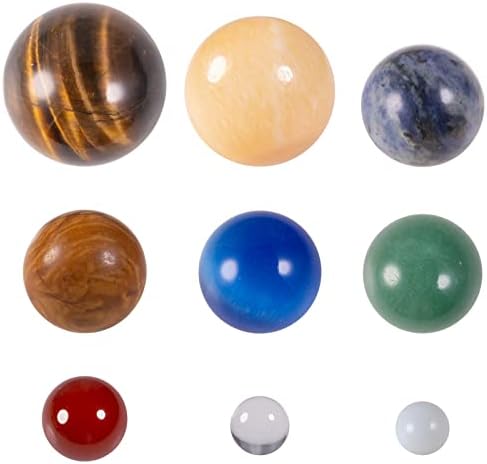 Rockcloud 9 Planets Crystal Ball Set with Metal Orbit