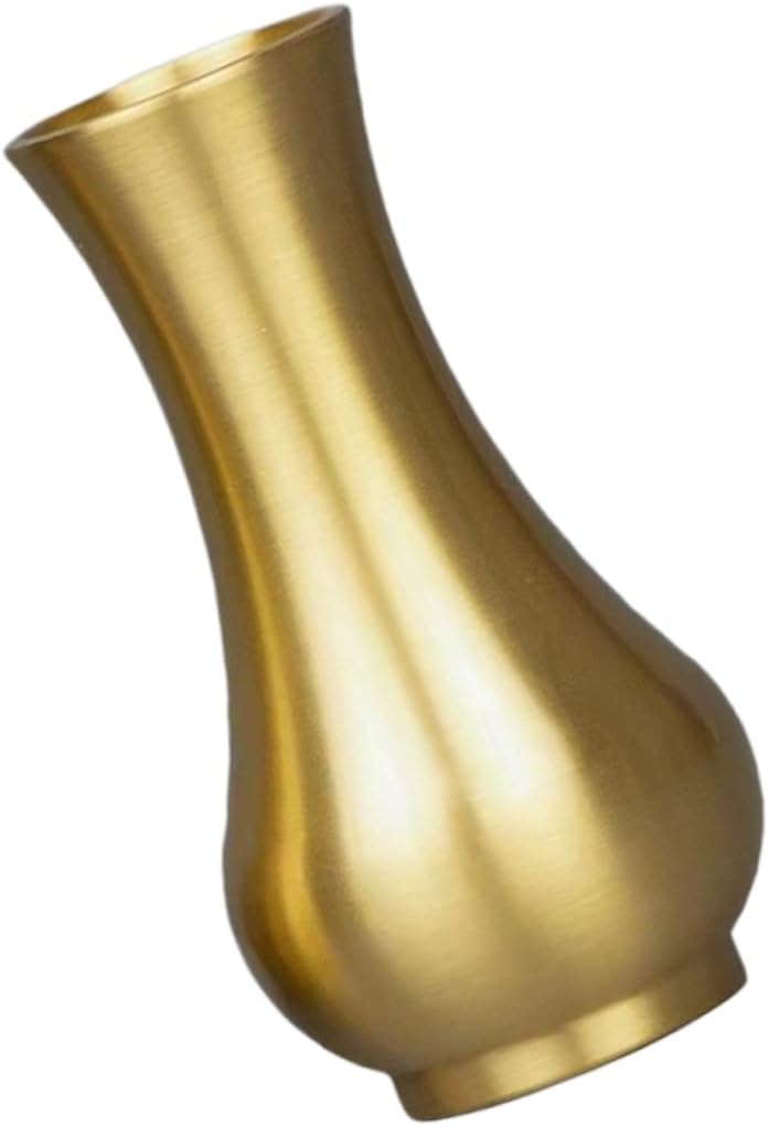 VINTORKY 1Pc Brass Flower Holder Vase for Home Decor