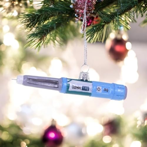 Cody Foster Co Weight Loss Injection Pen Ornament - Blue and Silver