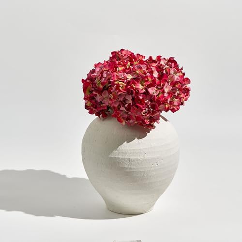 LB2 White Ceramic Large Vase 11 Inch Zen Style