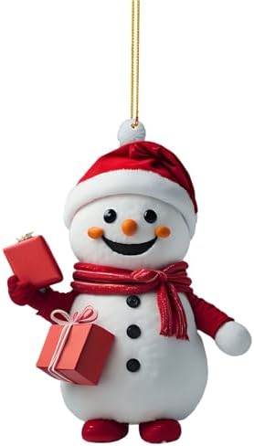 2024 Christmas Tree Hanging Decorations Snowman Cartoon Car Ornament