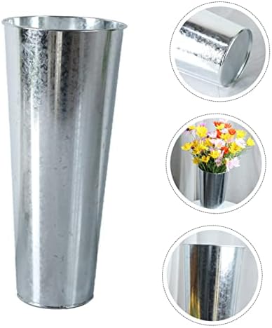 Alipis Iron Art Flower Bucket Vase for Decor