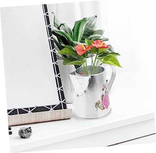 Rustic Iron Flower Vase Bucket for Home Decor