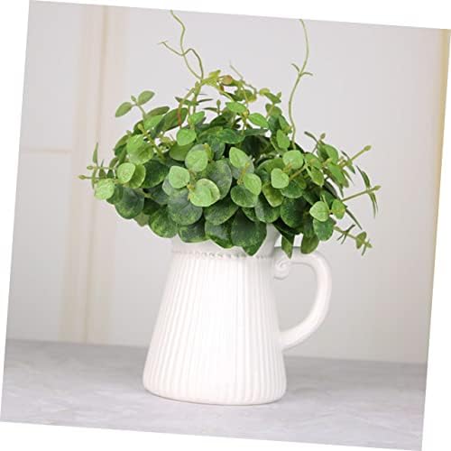 BESTYASH White Ceramic Flower Vase Simple Decorative Design