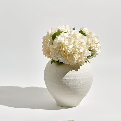LB2 White Ceramic Large Vase 11 Inch Zen Style