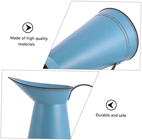 Unomor 2pcs Retro Metal Flower Vase with Bucket Pot Design