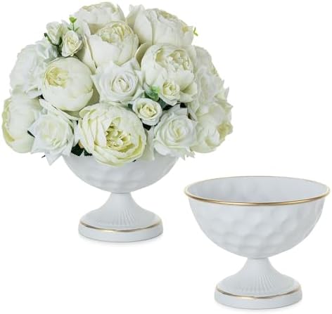 Sziqiqi 61in Metal Urn Vase Set of 2 for Wedding Centerpieces