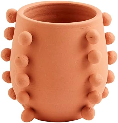 Mud Pie Terracotta Bead Vase Small 5x4