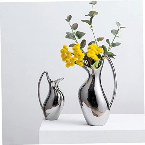 IMIKEYA Creative Ceramic Pitcher Flower Vase 10 Inch Farmhouse Decor