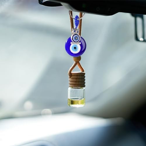 3pcs Blue Evil Eye Keychain with Butterfly Elephant Owl Hanging Ornament