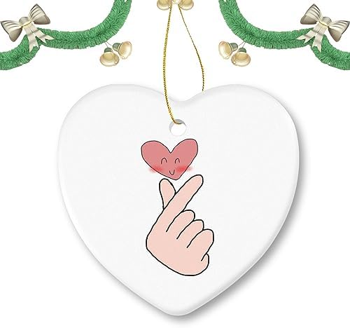Stalsme Christmas Ornament Heart Shaped Plaque Decorations