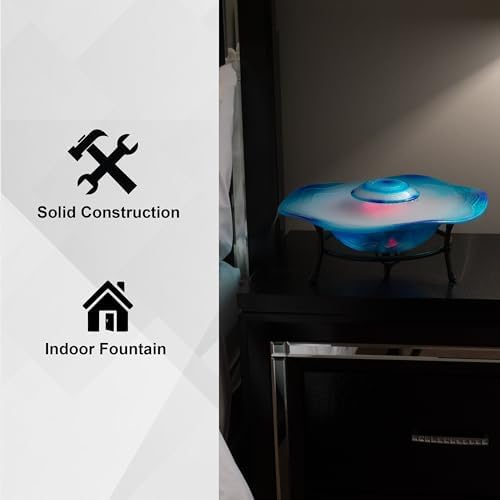 XBrand Tabletop Mist Fountain with LED Lights