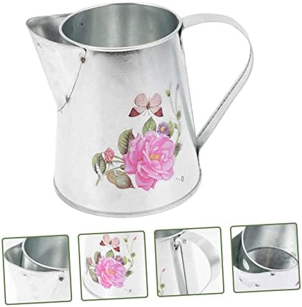 Rustic Iron Flower Vase Bucket for Home Decor