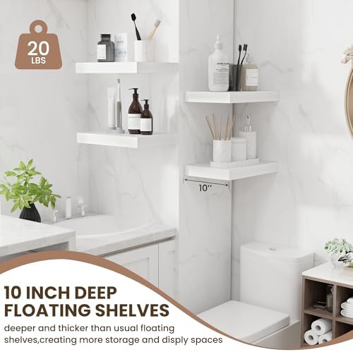 Fun Memories Wood Floating Shelves Set of 2
