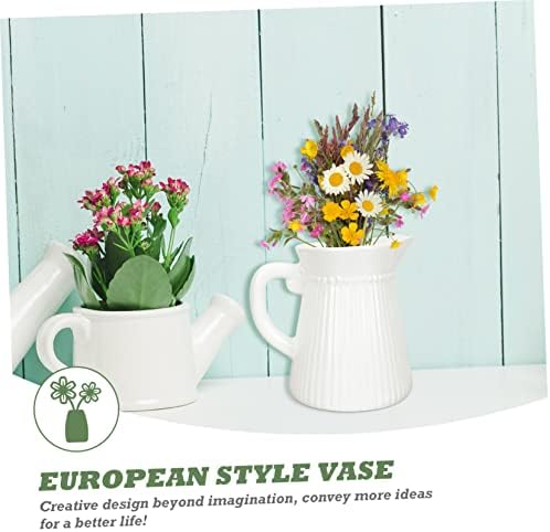 Unomor Ceramic Kettle Flower Vase Modern Decor