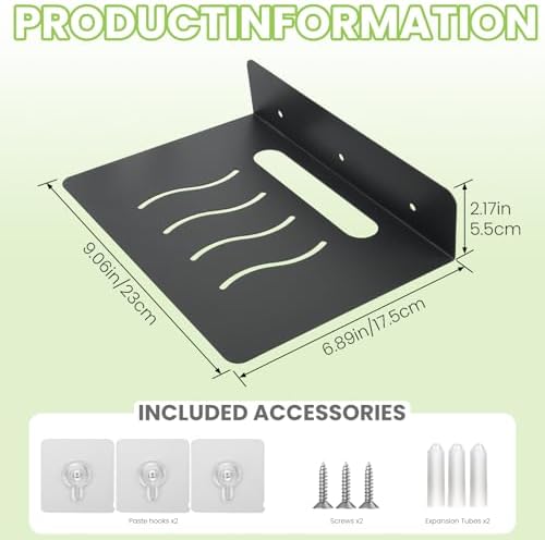 Steel Floating Shelves for Wall Black 906x689 in