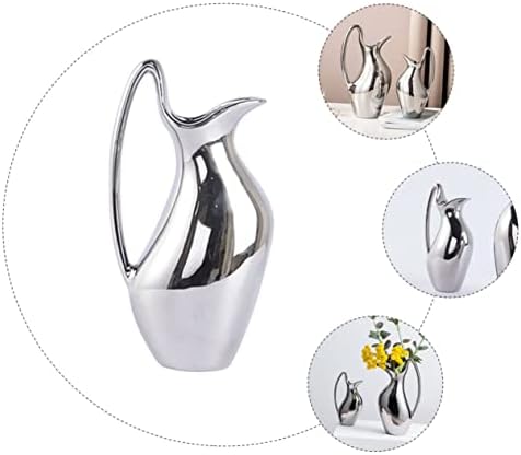 IMIKEYA Creative Ceramic Pitcher Flower Vase 10 Inch Farmhouse Decor