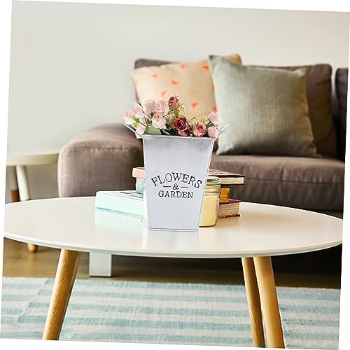 Cabilock Simple Iron Flower Bucket for Dried Flowers
