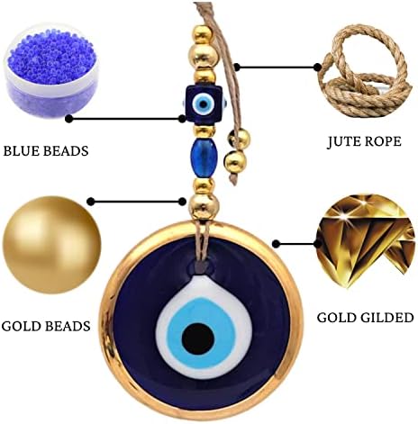 35 Gold Turkish Evil Eye Wall Hanging