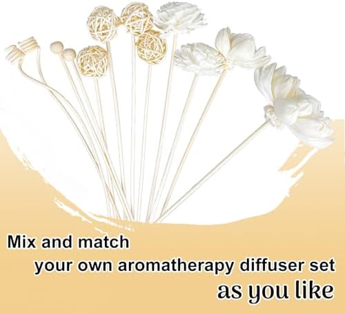 42PCS Natural Rattan Reed Diffuser Set Home Fragrance Decor