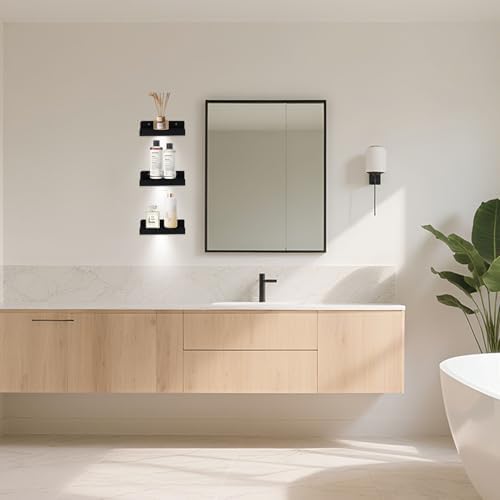 Qupui Small Floating Shelves Wall Set of 3