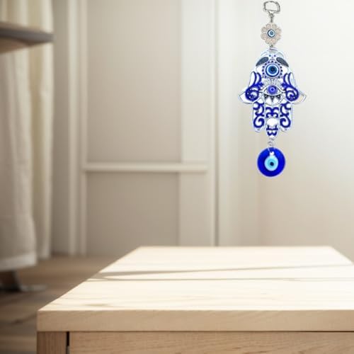 Betterdecor Blue Evil Eye Hamsa Hand Wall Hanging