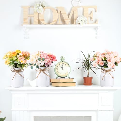 Domensi 12 Pcs Farmhouse Metal Flower Vase Decor