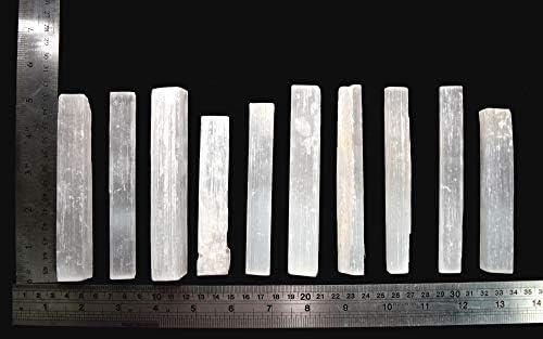 HQRP 5PCS White Selenite Sticks Natural Sparkling Gemstone